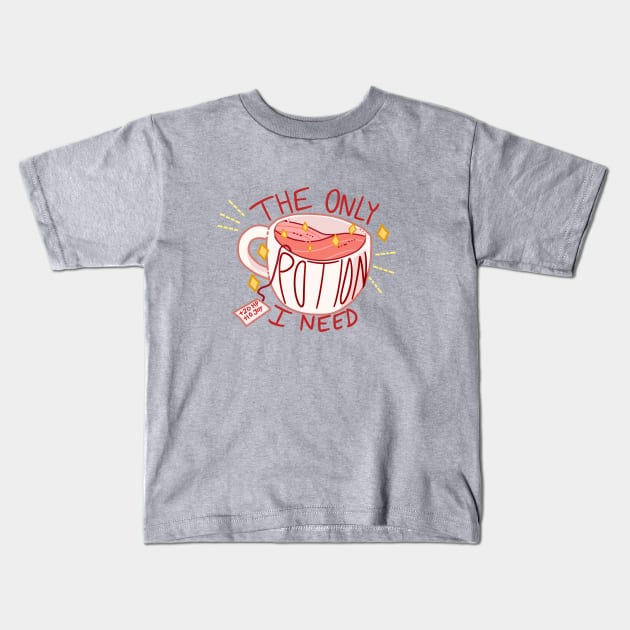Tea Potion Kids T-Shirt by VenaCoeurva